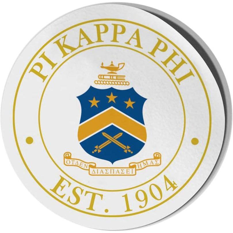 imageGreekgear Pi Kappa Phi PI PHI Circle Crest Shield Decal