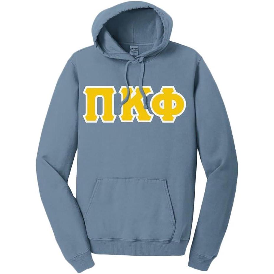 imagePI Kappa Phi PI Phi PigmentDyed Lettered Hooded SweatshirtMist