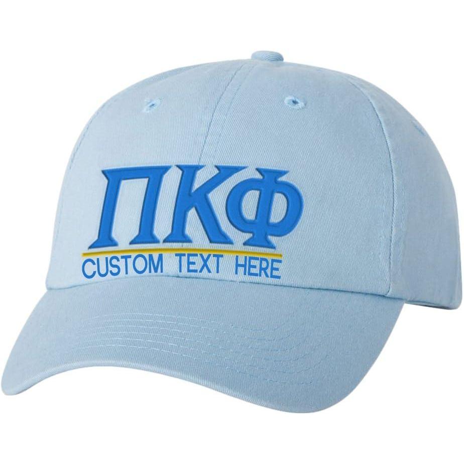 imagePersonalized PI Kappa Phi PI Phi Greek Line HatLight Blue