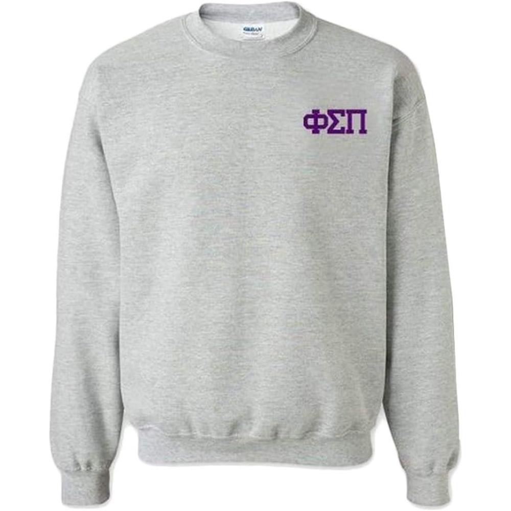 imagePhi Sigma Pi Lettered World Famous Greek CrewneckLight Grey