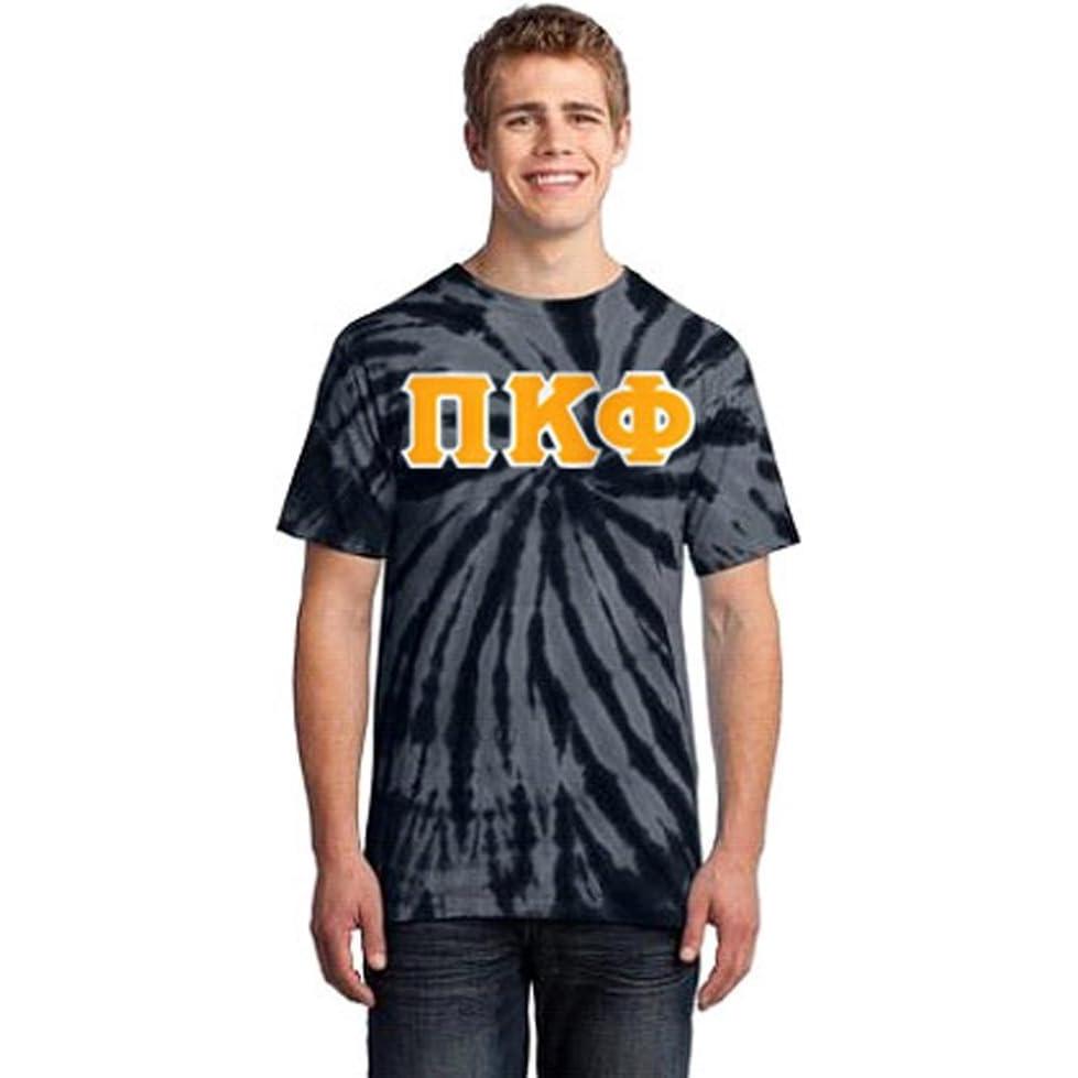 imagePi Kappa Phi Essential TieDye Lettered TeeBlack