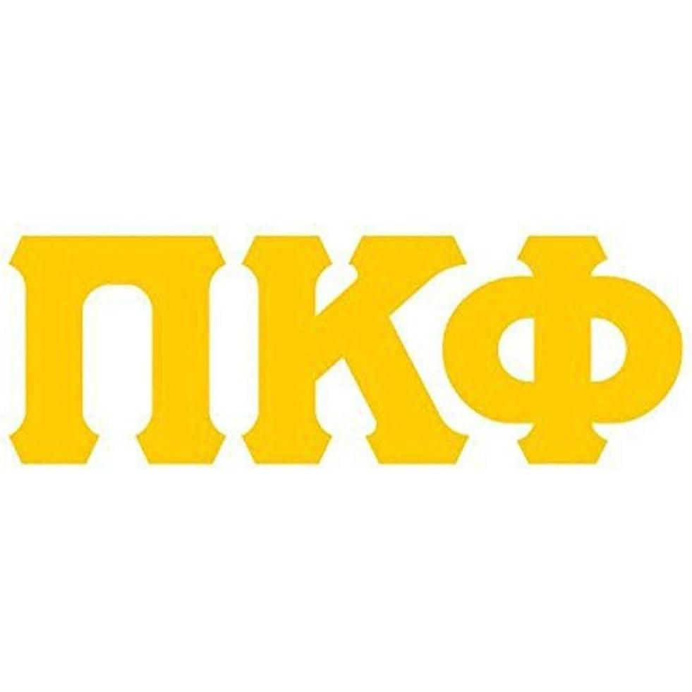 imagePi Kappa Phi PI PHI Big Greek Letter Window Sticker Decal 4 Inches Athletic GoldAthletic Gold