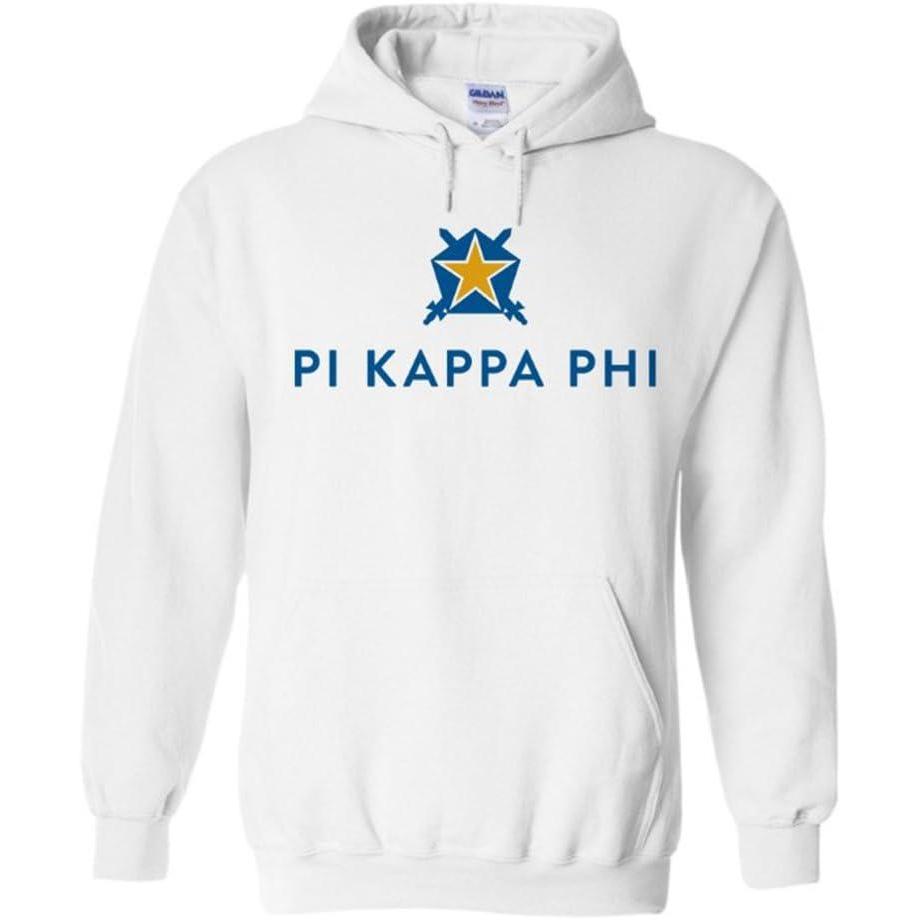 imagePi Kappa Phi PI PHI Logo Hooded SweatshirtLight Grey