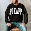 Greekgear Men’s Pi Kappa Phi PI PHI BIG TEXT Crewneck Sweatshirt Black(Black)