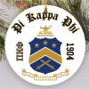 Pi Kappa Phi PI PHI Round Christmas Shield Ornament