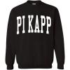 Greekgear Men’s Pi Kappa Phi PI PHI BIG TEXT Crewneck Sweatshirt Black(Black)