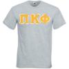 Greekgear Pi Kappa Phi PI PHI Lettered V-Neck T-Shirt(Sports Grey)