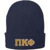 PI Kappa Phi PI Phi Big Greek Lettered Knit Cap(Navy Blue)