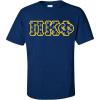PI Kappa Phi PI Phi Fraternity Crest Twill Letter Tee(Navy Blue)