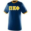 Pi Kappa Phi Lettered Ringer Shirt(Royal Blue/Gold)