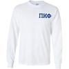 Pi Kappa Phi PI PHI Flag Long Sleeve T-Shirt(White)