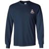 Pi Kappa Phi PI PHI Fraternity Crest Longsleeve Tee(Navy Blue)