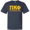 Pi Kappa Phi PI PHI Greek Heavyweight T-Shirt(True Navy)