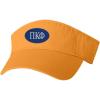 Pi Kappa Phi PI PHI Greek Oval Heavy Visor(Light Gold W/White Thread Color)