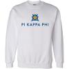 Pi Kappa Phi PI PHI Logo Crewneck Sweatshirt(Light Grey)