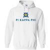 Pi Kappa Phi PI PHI Logo Hooded Sweatshirt(Light Grey)