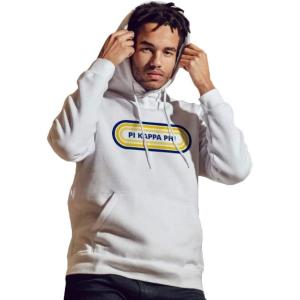 Greekgear Men’s Pi Kappa Phi PI PHI Capsule Hooded Sweatshirt White(White)