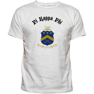PI Kappa Phi PI Phi Vintage Crest T-Shirt(White)