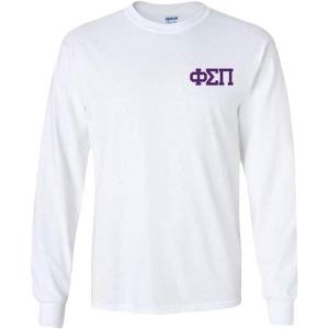 Phi Sigma Pi Flag Long Sleeve T-Shirt(White)