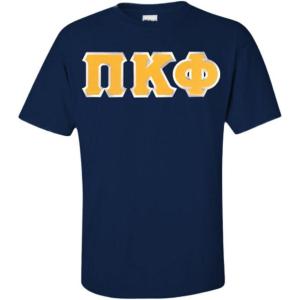 Pi Kappa Phi Lettered T-Shirt(Navy Blue)