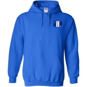 Pi Kappa Phi PI PHI Flag Patch Hooded Sweatshirt(Royal Blue)