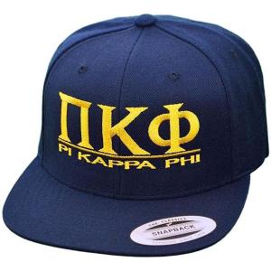 Pi Kappa Phi PI PHI Flatbill Snapback Hats Original(Blue)