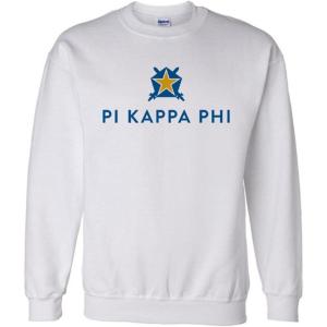 Pi Kappa Phi PI PHI Logo Crewneck Sweatshirt(Light Grey)