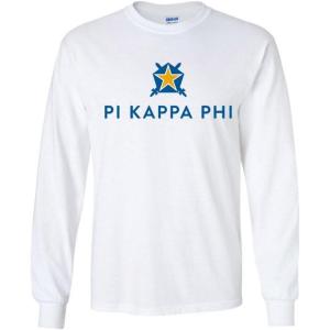 Pi Kappa Phi PI PHI Logo Long Sleeve Tee(White)