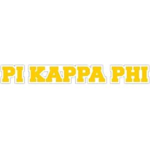 Pi Kappa Phi PI PHI Long Window Sticker