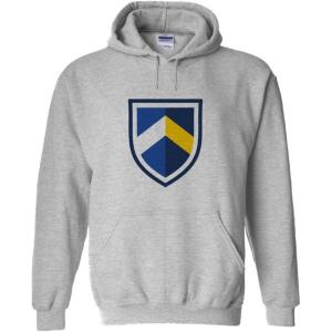 Pi Kappa Phi PI PHI Shield Hooded Sweatshirt(Sports Grey)