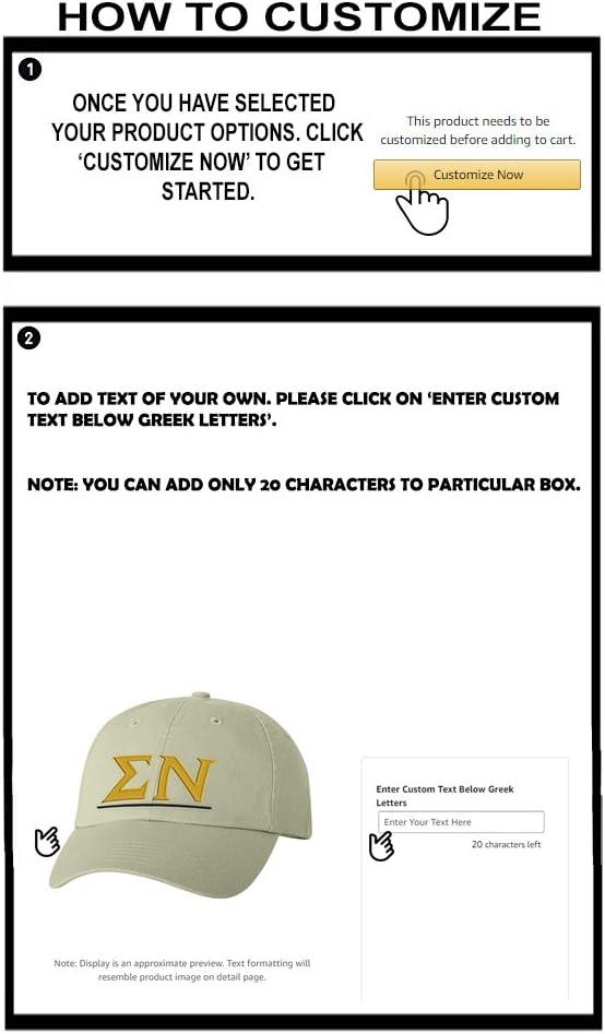 imagePersonalized Sigma Nu Greek Line HatTan