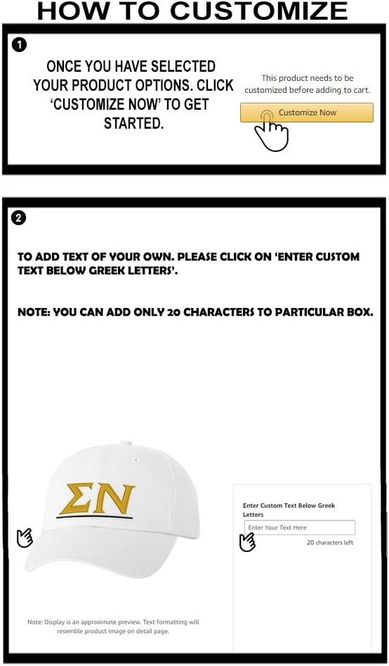 imagePersonalized Sigma Nu Greek Line HatWhite