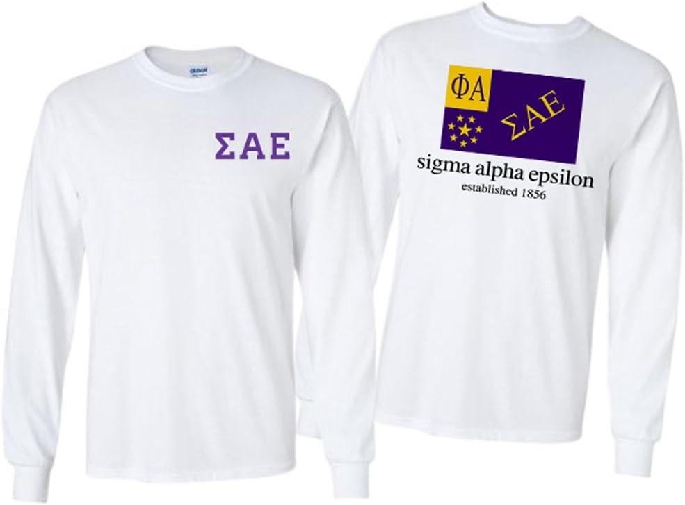 imageSigma Alpha Epsilon SAE Flag Long Sleeve TShirtWhite