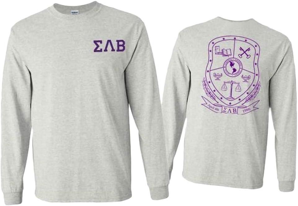 imageSigma Lambda Beta World Famous Crest Long Sleeve TShirtLight Grey