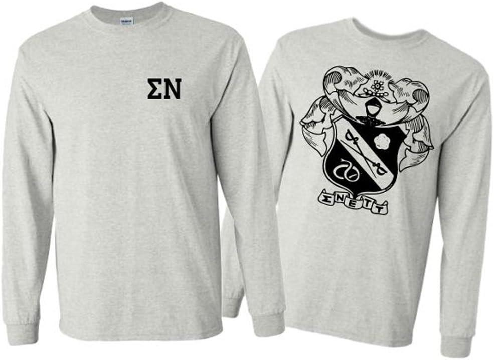 imageSigma Nu World Famous Crest Long Sleeve TShirtLight Grey
