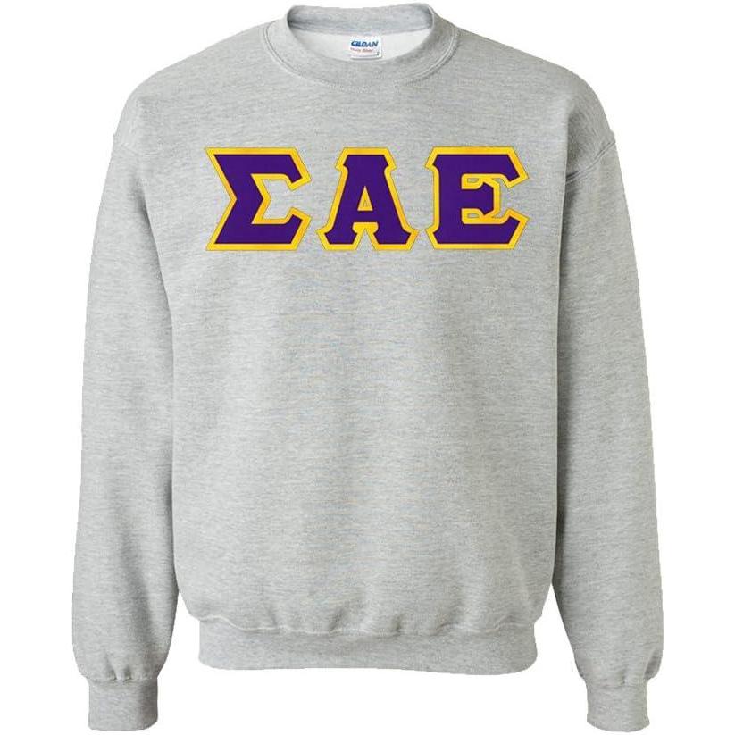 imageGreekgear Sigma Alpha Epsilon Lettered CrewneckSports Grey