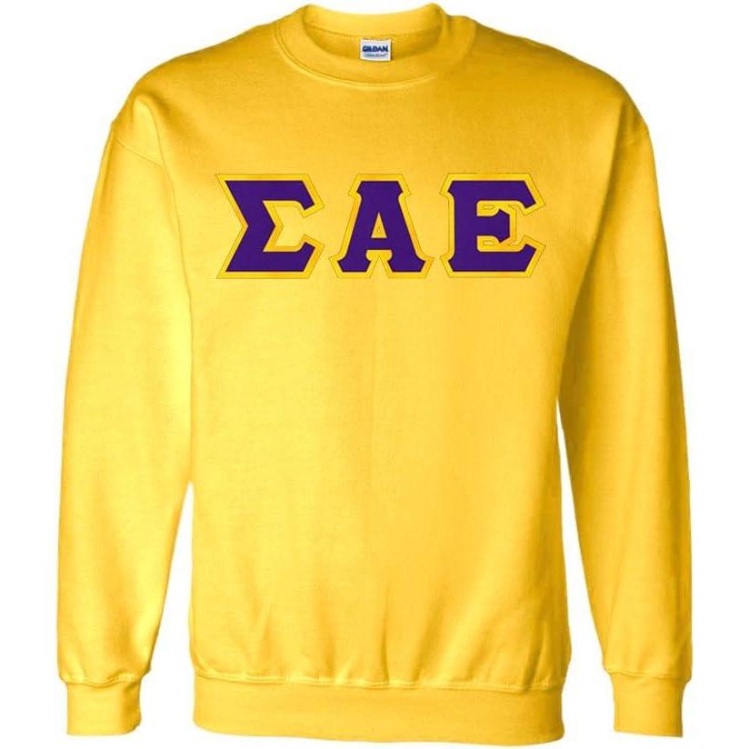 imageGreekgear Sigma Alpha Epsilon Lettered CrewneckYellow