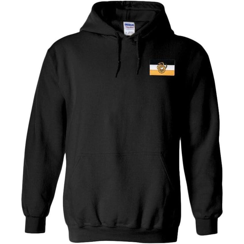 imageGreekgear Sigma Nu Flag Patch Hooded SweatshirtBlack
