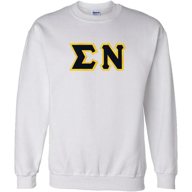 imageGreekgear Sigma Nu Lettered CrewneckWhite