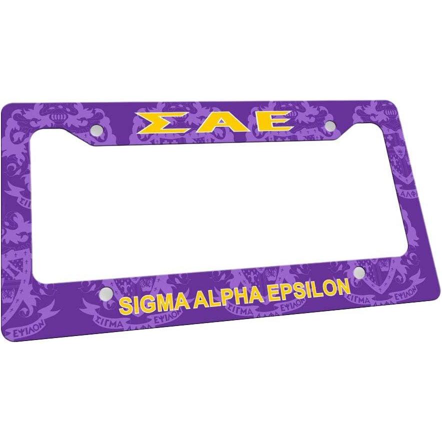 imageSigma Alpha Epsilon SAE Custom License Plate Frame Purple