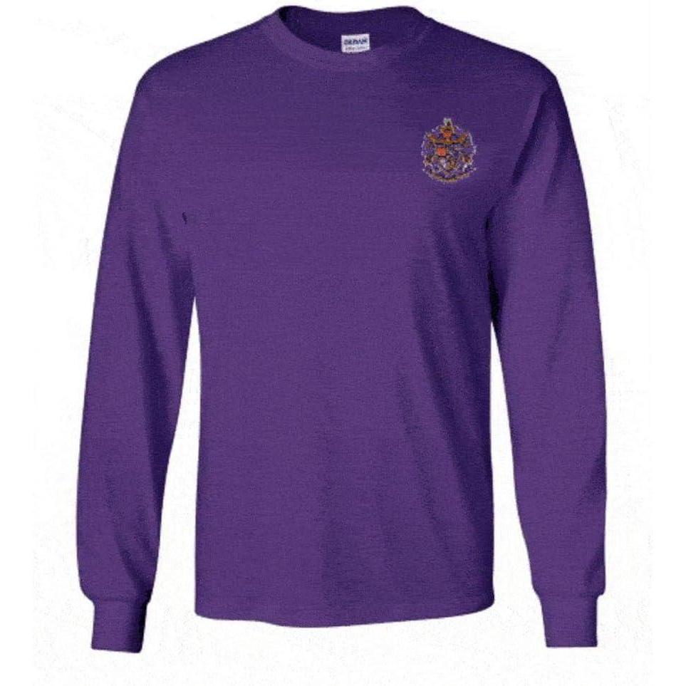 imageSigma Alpha Epsilon SAE Fraternity Crest Longsleeve TeePurple