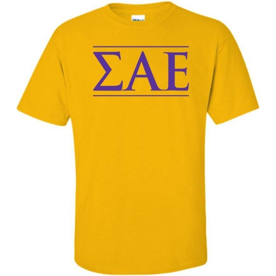 imageSigma Alpha Epsilon SAE Logo Short Sleeve TeeGold