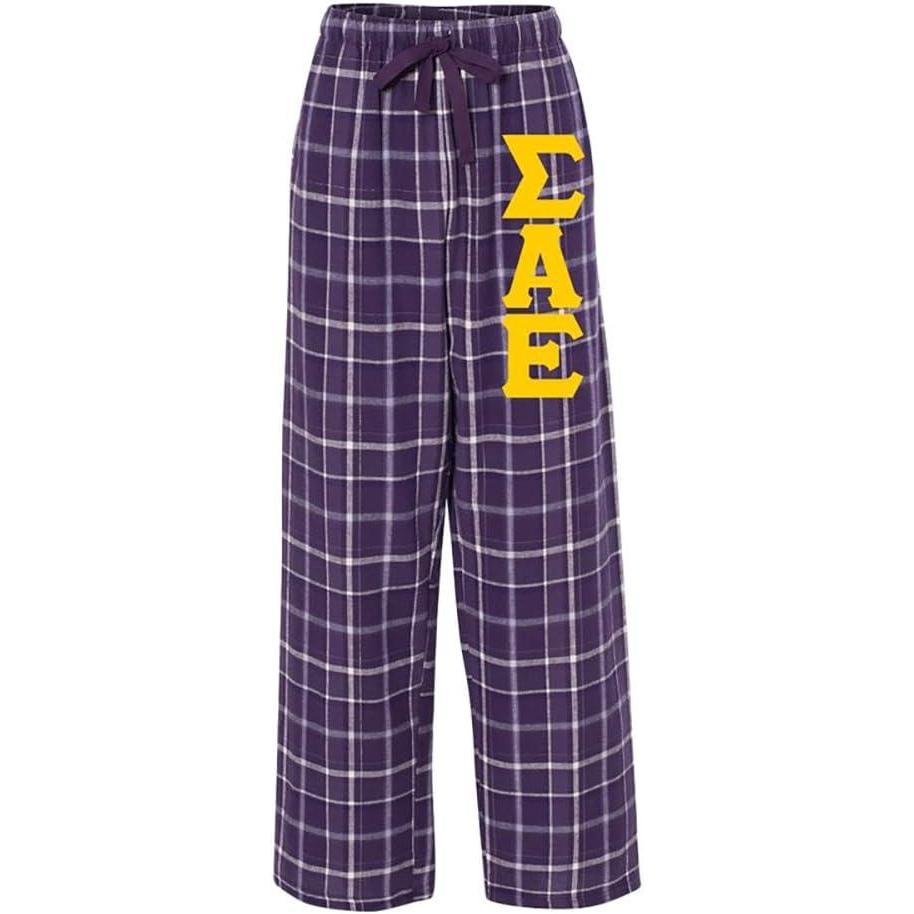 imageSigma Alpha Epsilon SAE Pajamas Flannel PantPurpleWhite