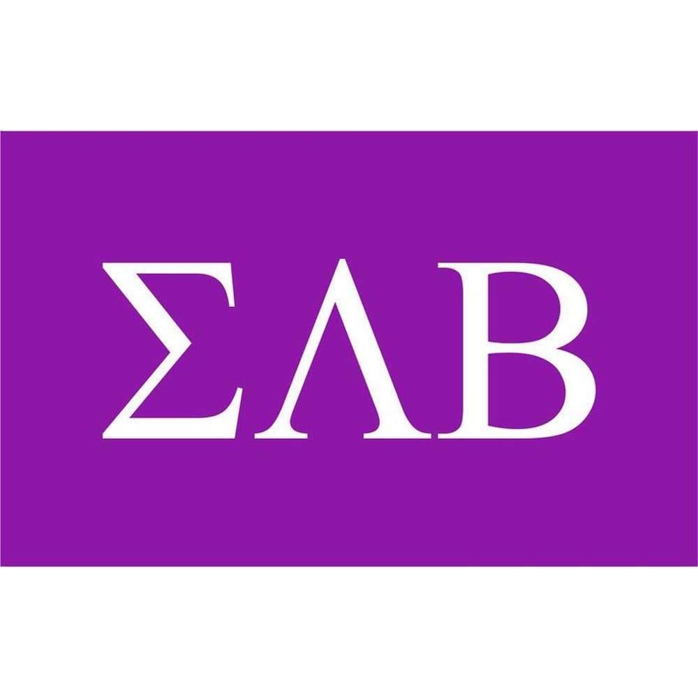 imageSigma Lambda Beta Flag Decal Sticker Purple wWhite ImprintPurple