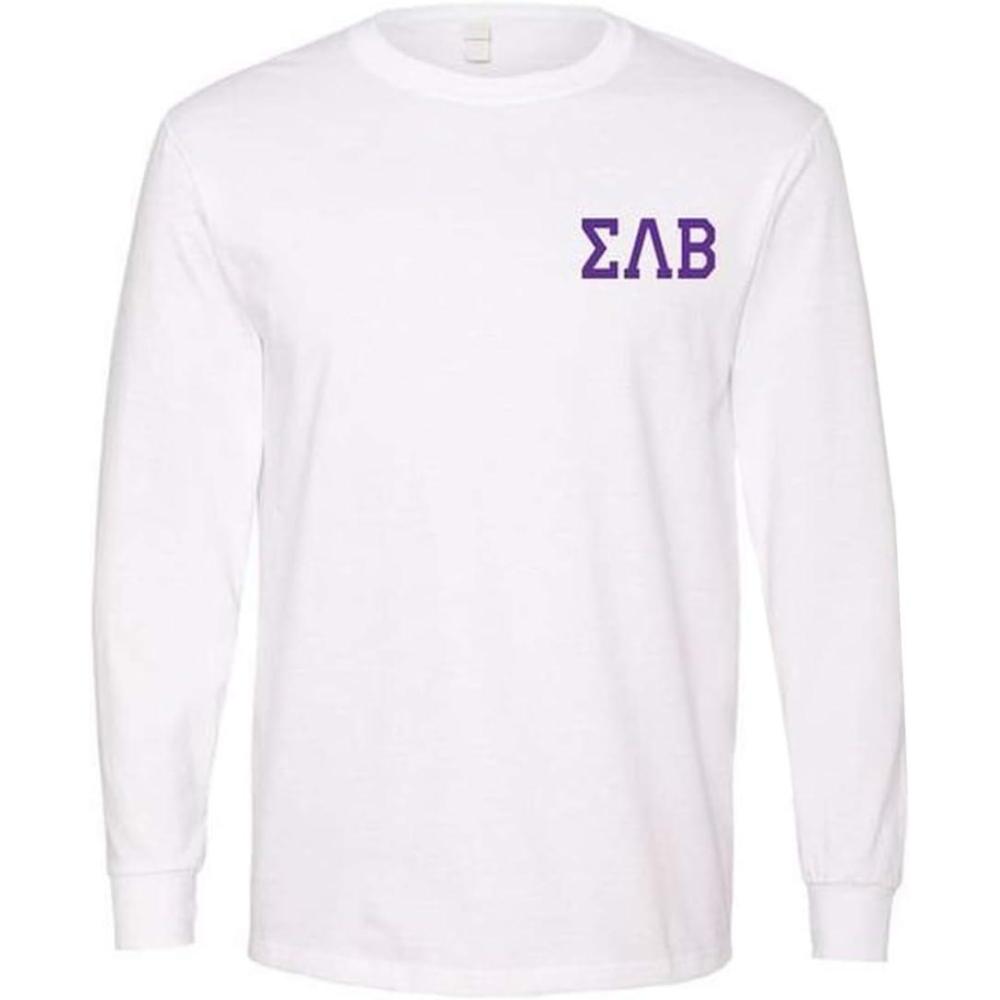 imageSigma Lambda Beta Flag Long Sleeve TShirtWhite