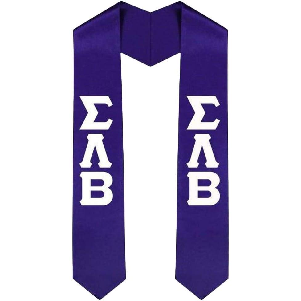 imageSigma Lambda Beta Greek Lettered Graduation Sash StolePurple