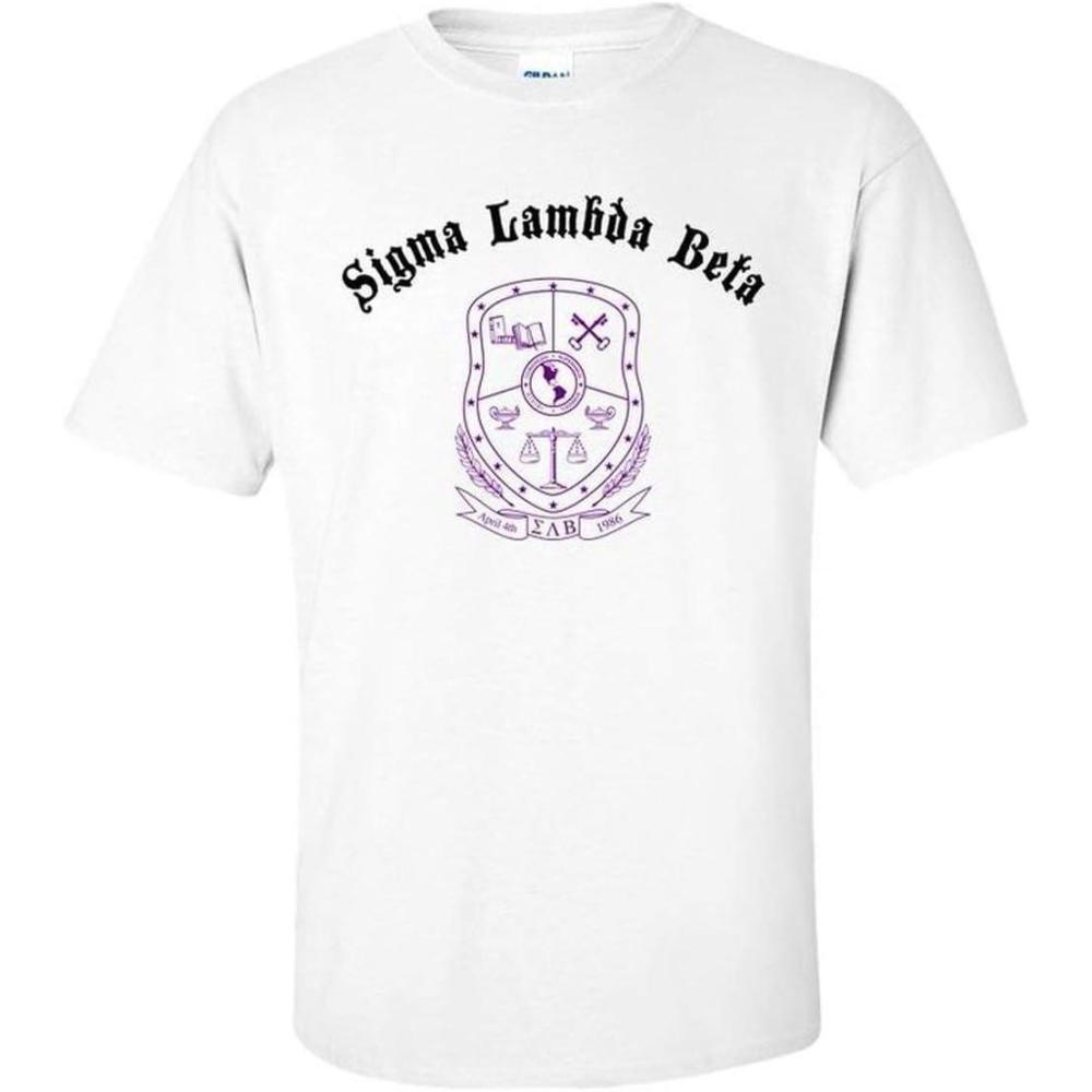 imageSigma Lambda Beta Vintage Crest TShirtWhite