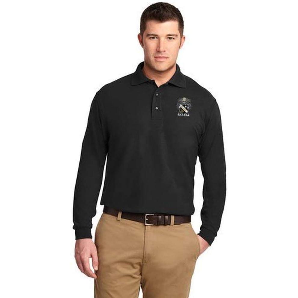imageSigma Nu Emblem Long Sleeve PoloBlack