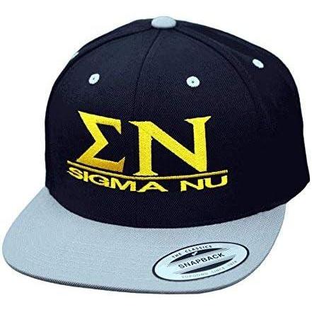 imageSigma Nu Flatbill Snapback Hats OriginalBlackGrey