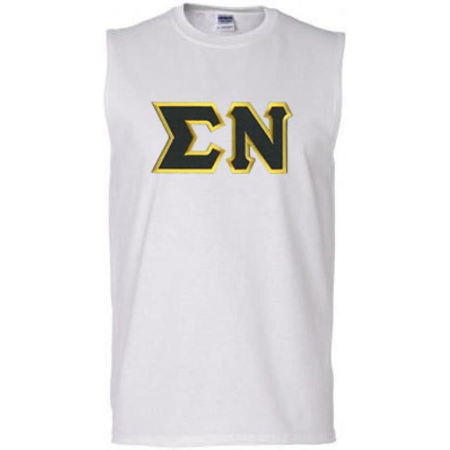 imageSigma Nu Lettered Sleeveless TeeWhite